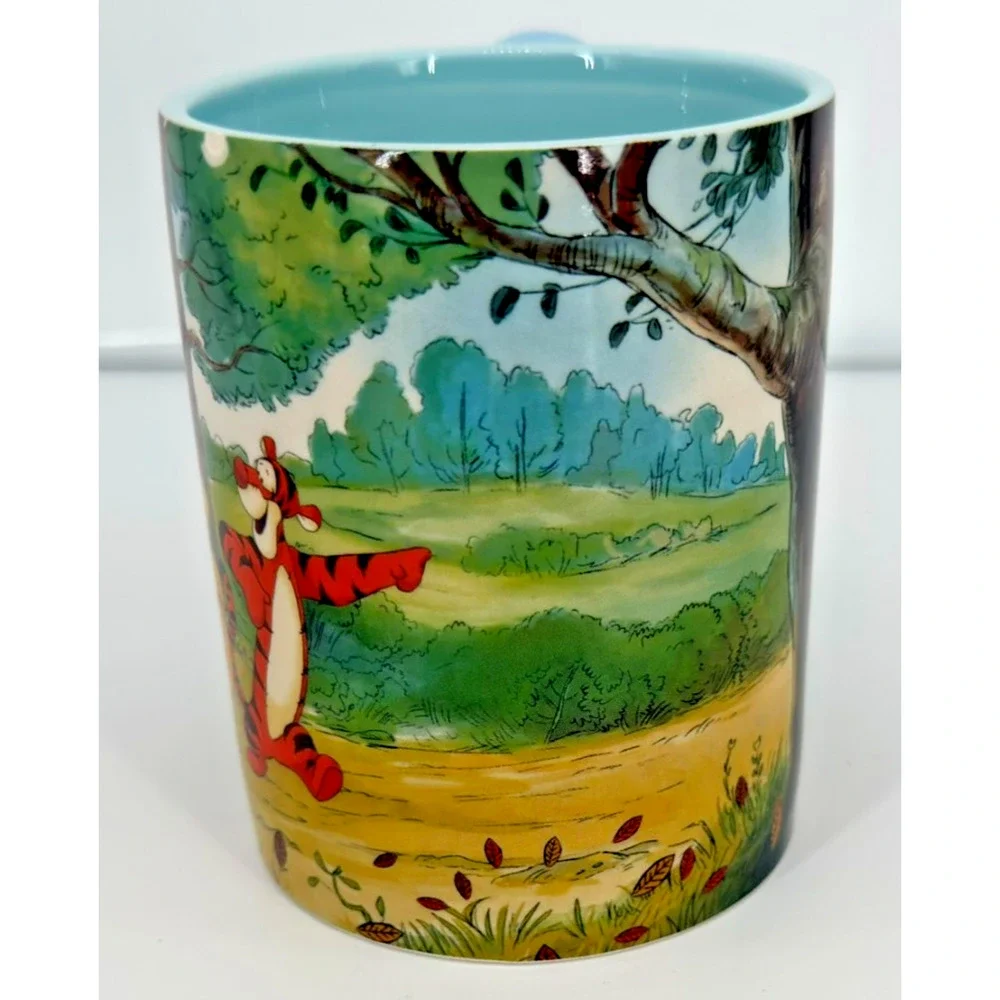 Disney Parks Winnie the Pooh Mug Cup Piglet Pooh Tigger with Eeyore Handle - Picture 5 of 9